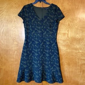 Banana Republic Green Floral Dress. Size 8
